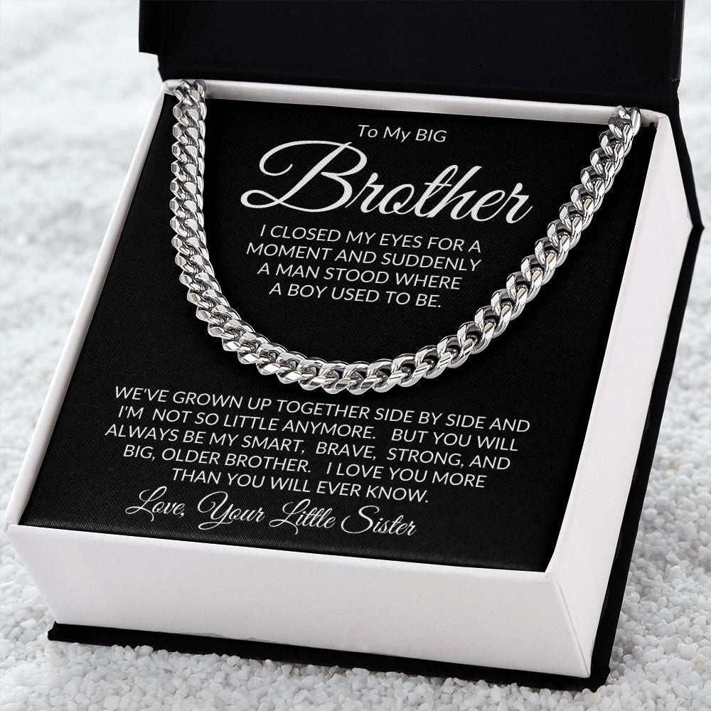 Big Bro from Little Sis l Cuban Link Chain Necklace