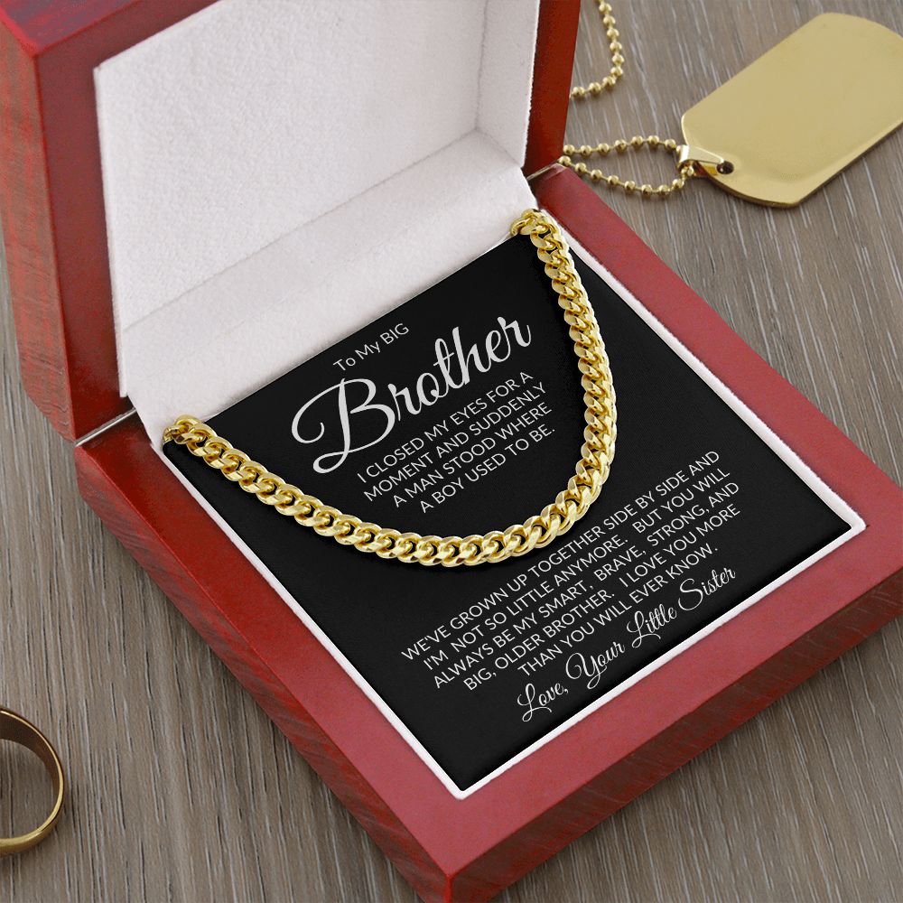 Big Bro from Little Sis l Cuban Link Chain Necklace