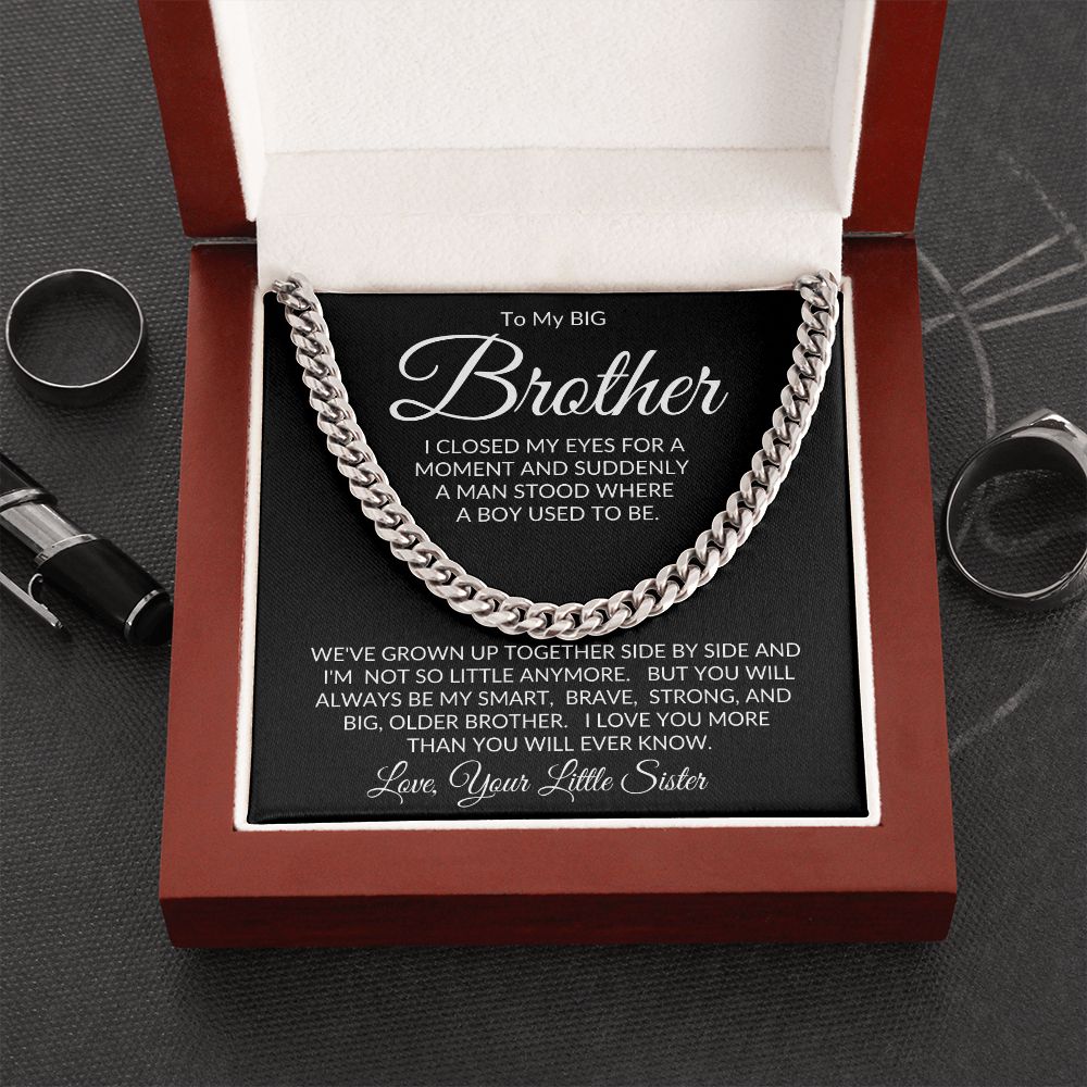 Big Bro from Little Sis l Cuban Link Chain Necklace