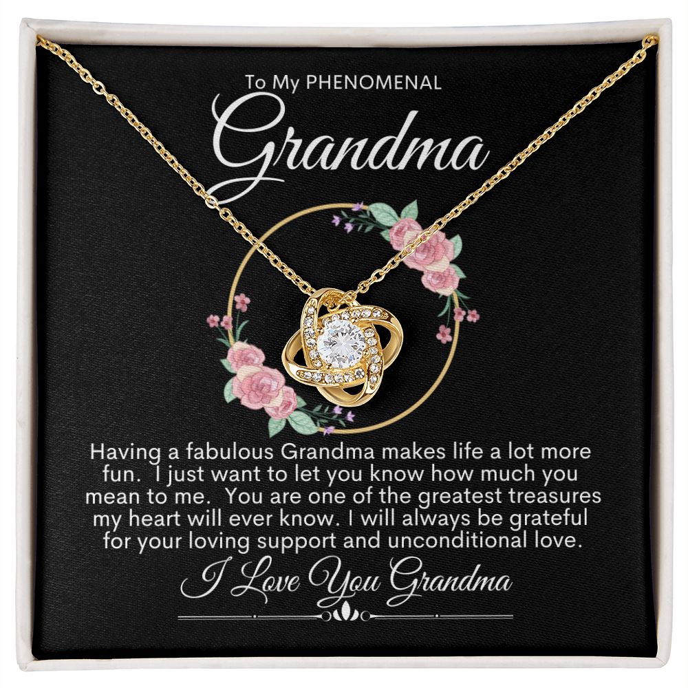 Grandma You Are Fabulous l  Love Knot Necklace