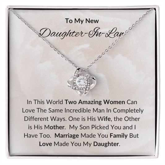 To My New Daughter-In-Law / Love Knot Necklace