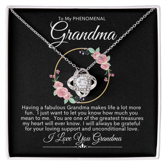 Grandma You Are Fabulous l  Love Knot Necklace