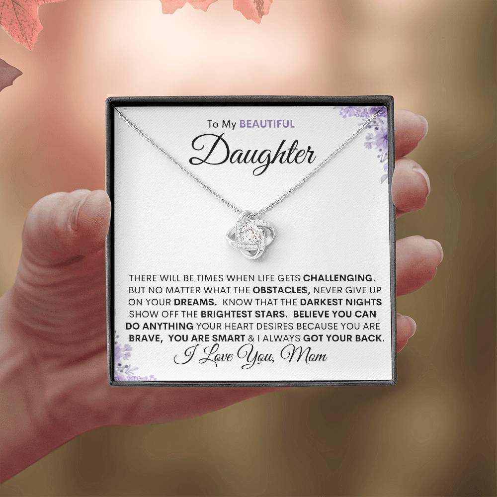 Daughter, I've Always Got Your Back / Love Knot Necklace