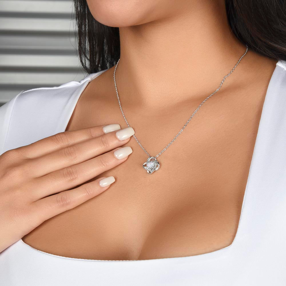 A Genuine BFF is Impossible to Replace / Love Knot Necklace Jewelry
