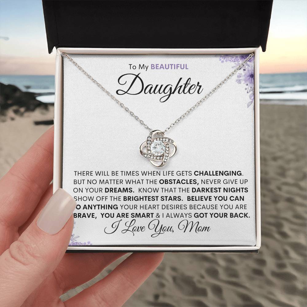 Daughter, I've Always Got Your Back / Love Knot Necklace