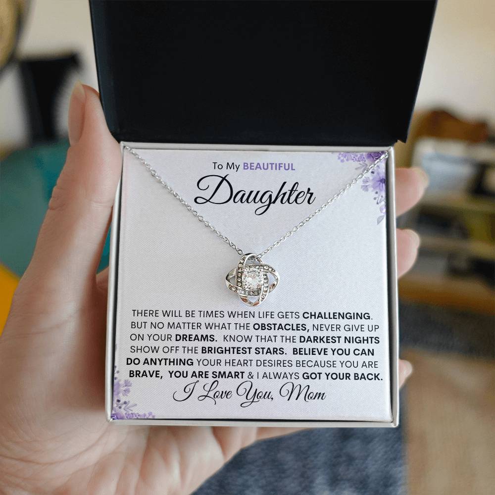 Daughter, I've Always Got Your Back / Love Knot Necklace