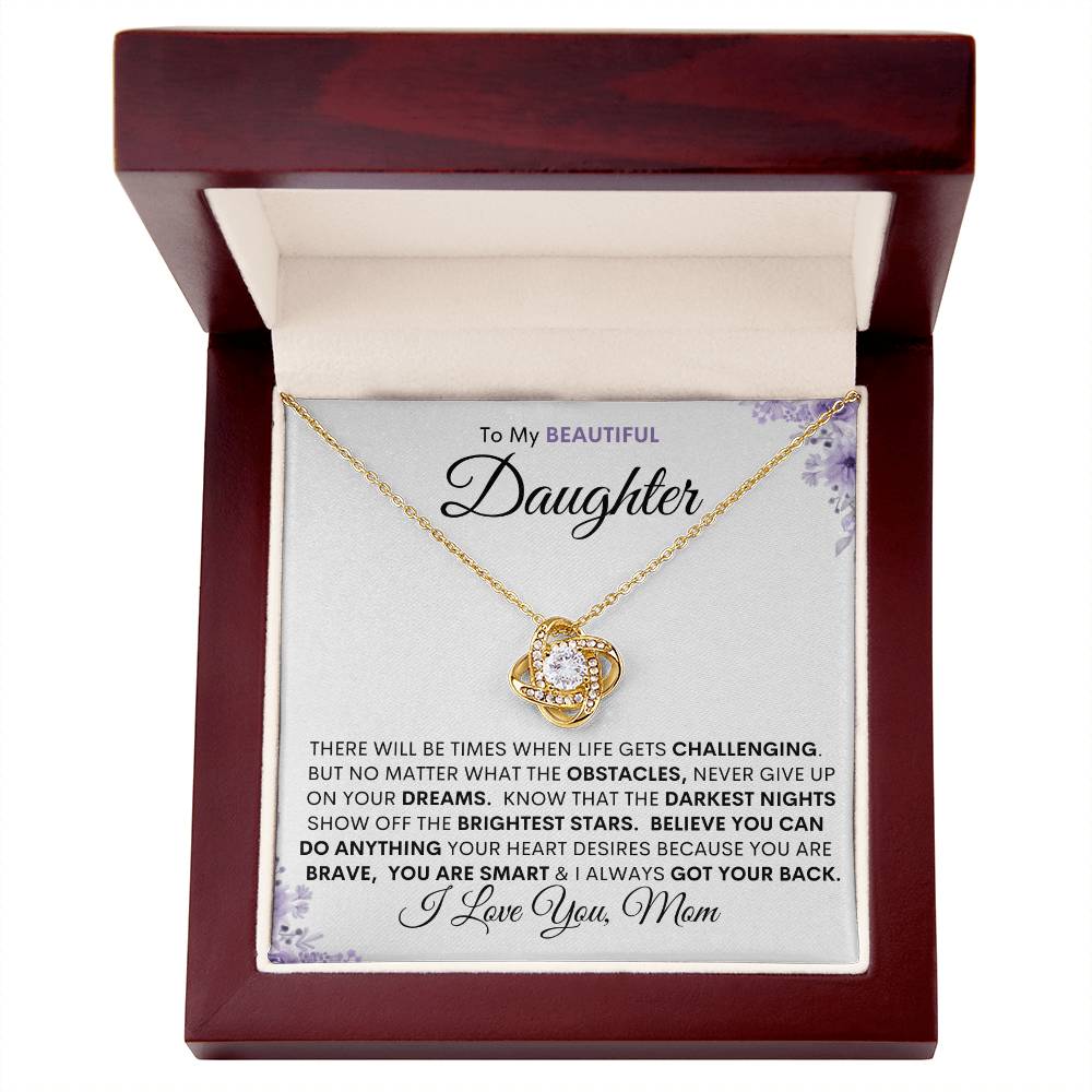 Daughter, I've Always Got Your Back / Love Knot Necklace