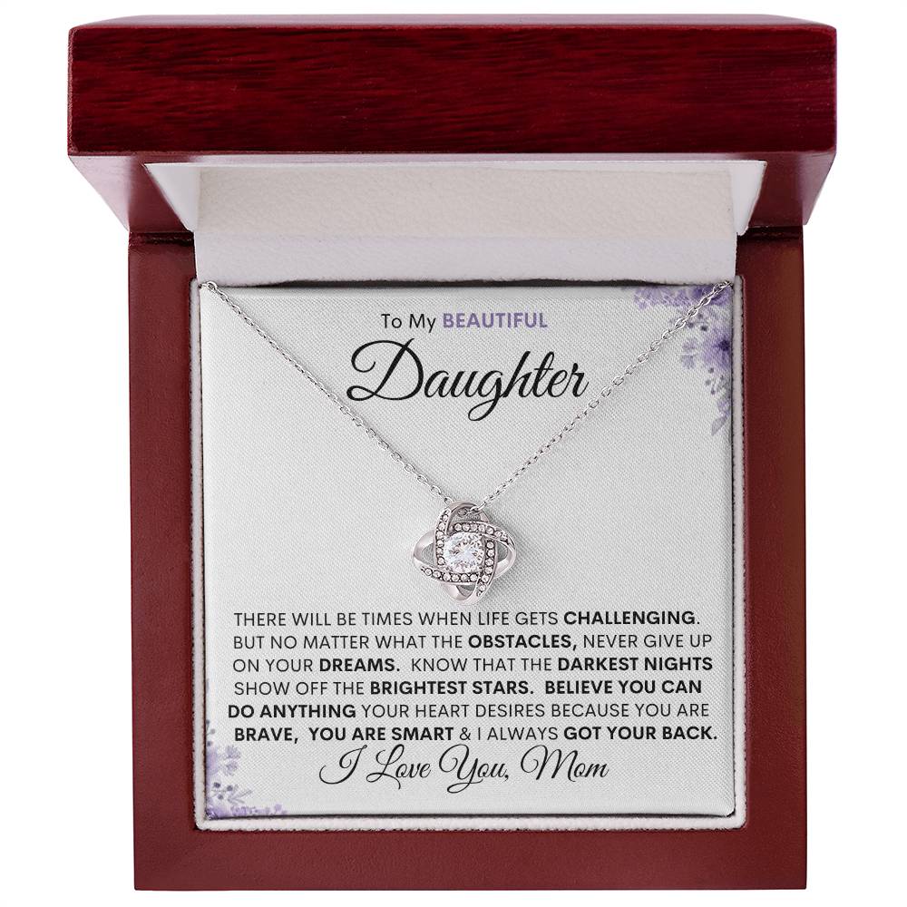 Daughter, I've Always Got Your Back / Love Knot Necklace