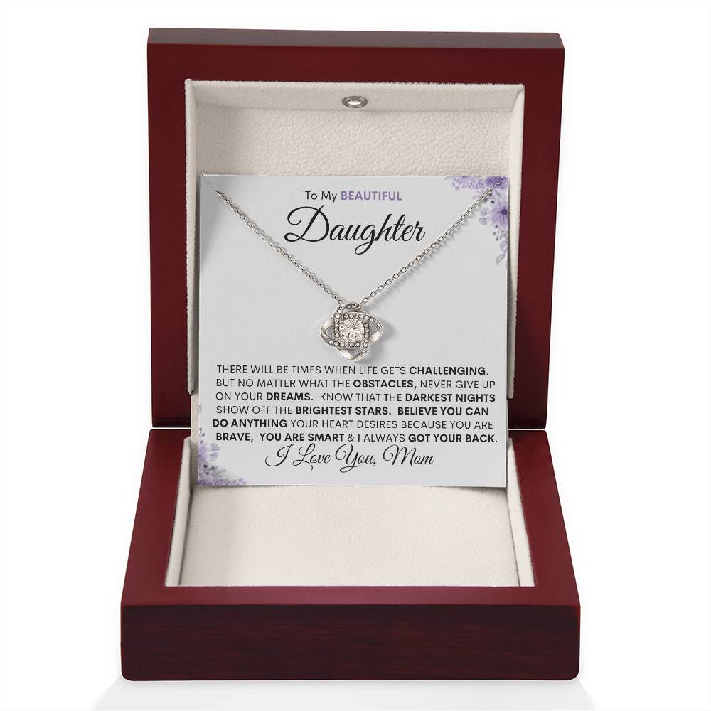 Daughter, I've Always Got Your Back / Love Knot Necklace