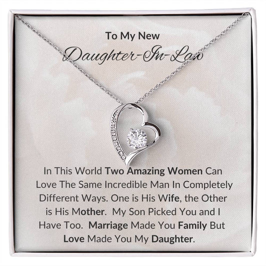 To My New Daughter In Law / Forever Love Necklace