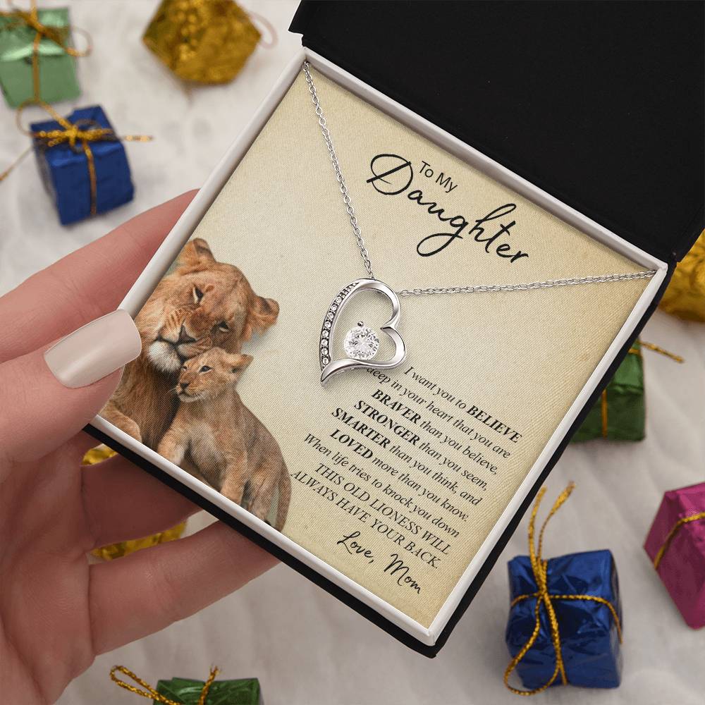 To My Daughter | You Are Braver Than You Believe - Forever Love Necklace