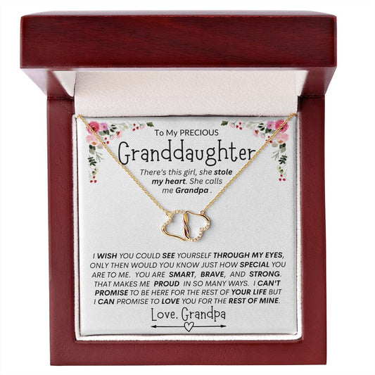 Granddaughter Everlasting Love Hearts Necklace