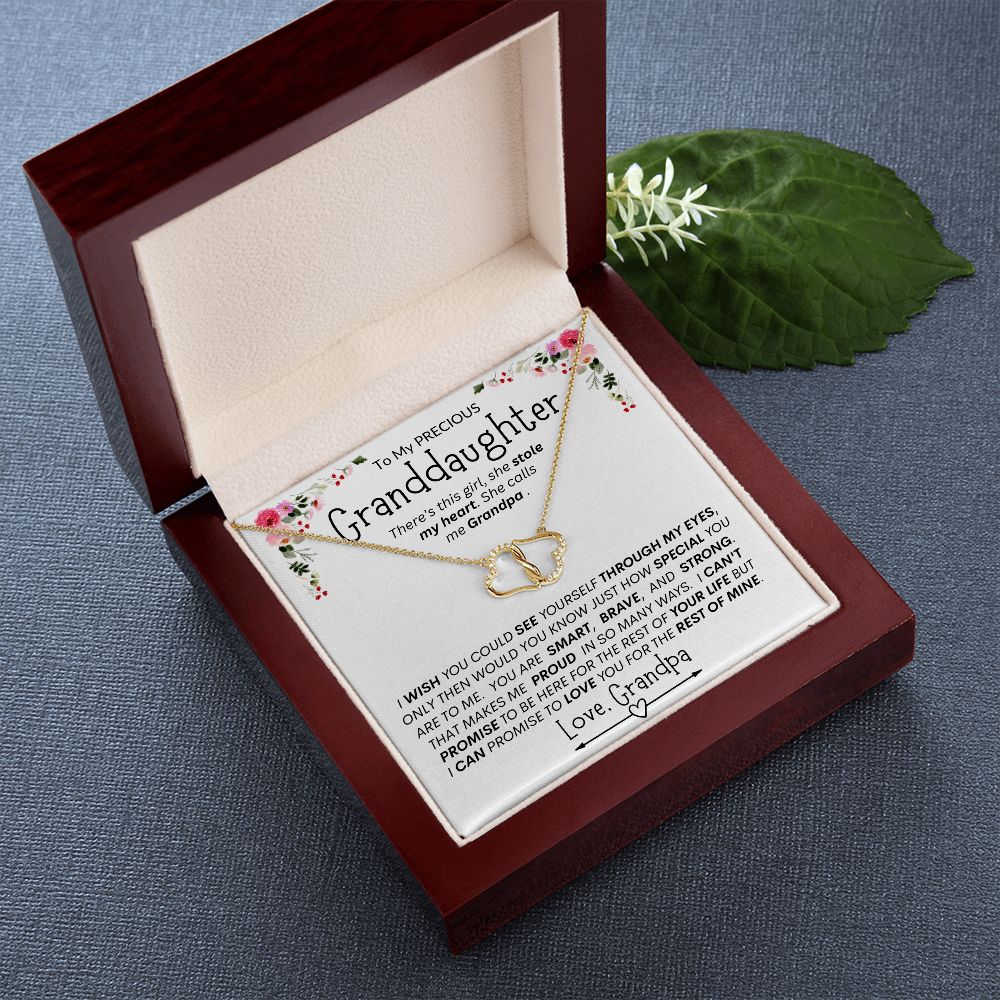 Granddaughter Everlasting Love Hearts Necklace