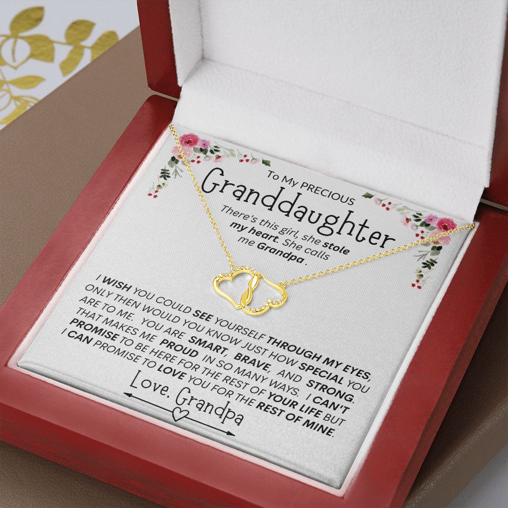Granddaughter Everlasting Love Hearts Necklace