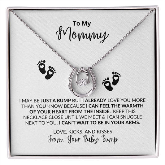 "Baby Bump Mommy Eternal Hope Necklace - A Touching Reminder of the Miracle Within You"