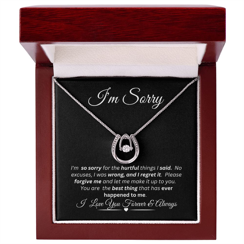 Lucky in Love - I'm Sorry / Love Knot Necklace