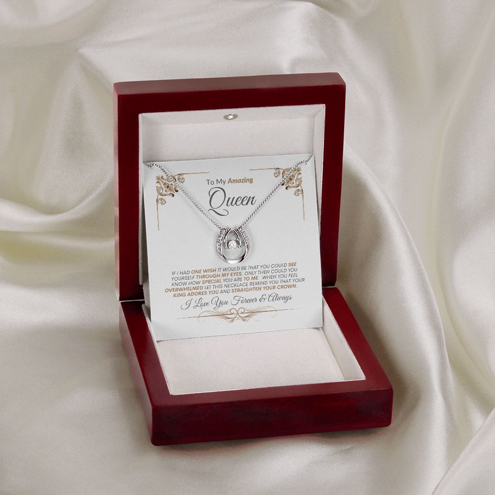 Queen Straighten Your Crown - Wife Lucky In Love Necklace