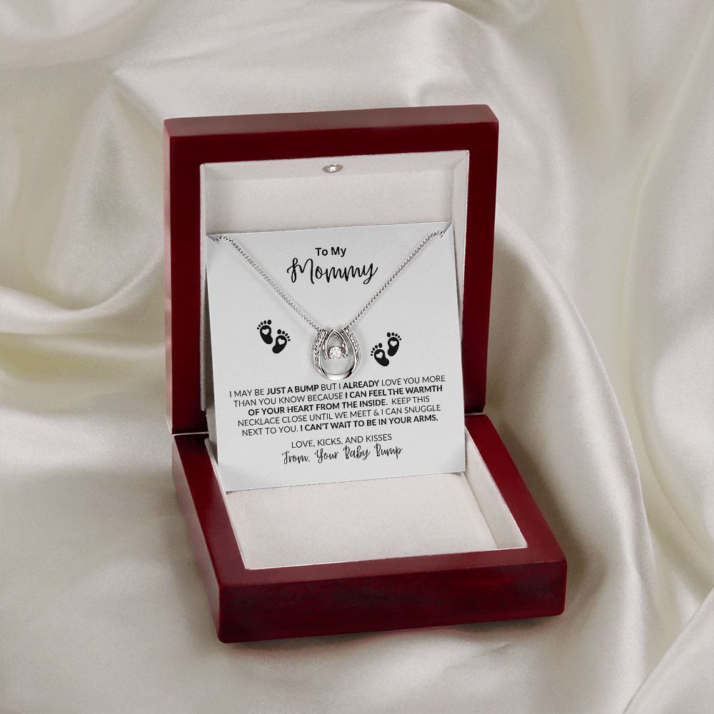 "Baby Bump Mommy Eternal Hope Necklace - A Touching Reminder of the Miracle Within You"
