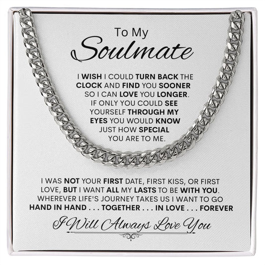 Soulmate, I Want All My Lasts to Be with You -- Link Chain Necklace