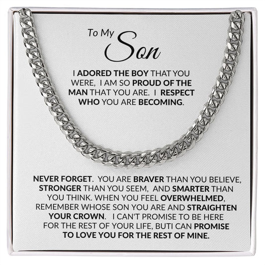 Son, Straighten Your Crown / Link Chain Necklace