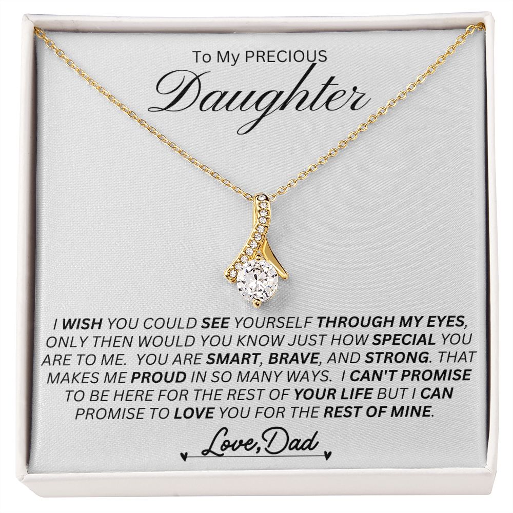 "DAD to DAUGHTER Alluring Beauty Necklace - A Heartfelt Gift from Father to Daughter"