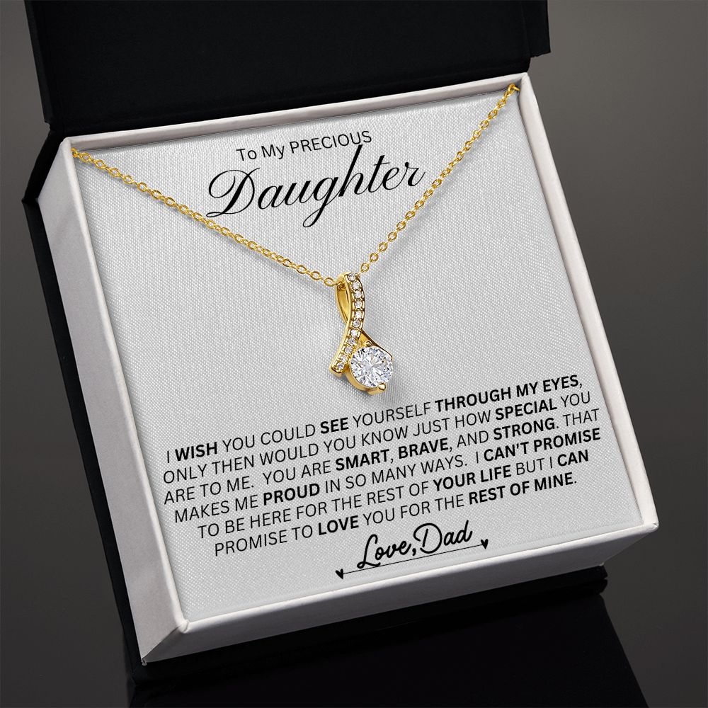 "DAD to DAUGHTER Alluring Beauty Necklace - A Heartfelt Gift from Father to Daughter"
