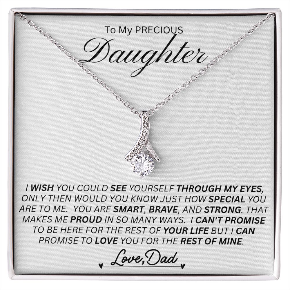 "DAD to DAUGHTER Alluring Beauty Necklace - A Heartfelt Gift from Father to Daughter"