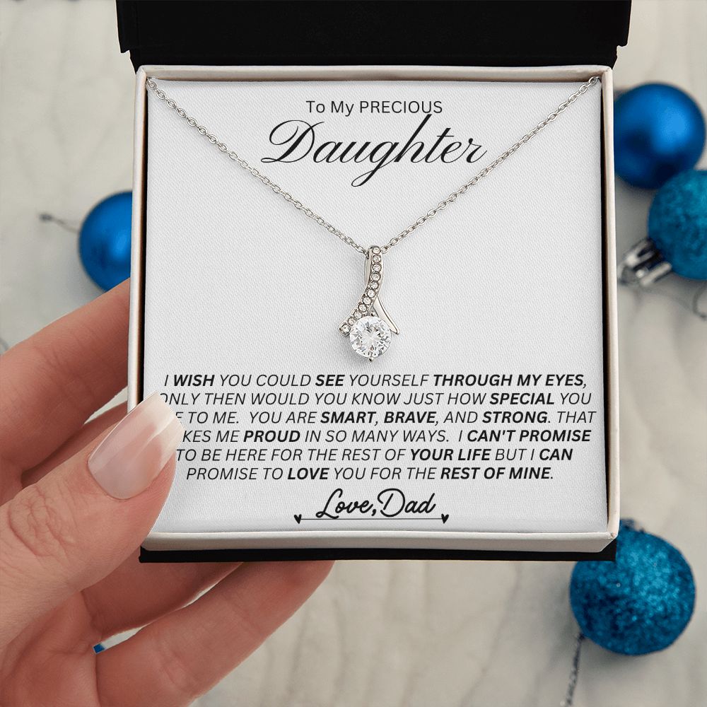 "DAD to DAUGHTER Alluring Beauty Necklace - A Heartfelt Gift from Father to Daughter"