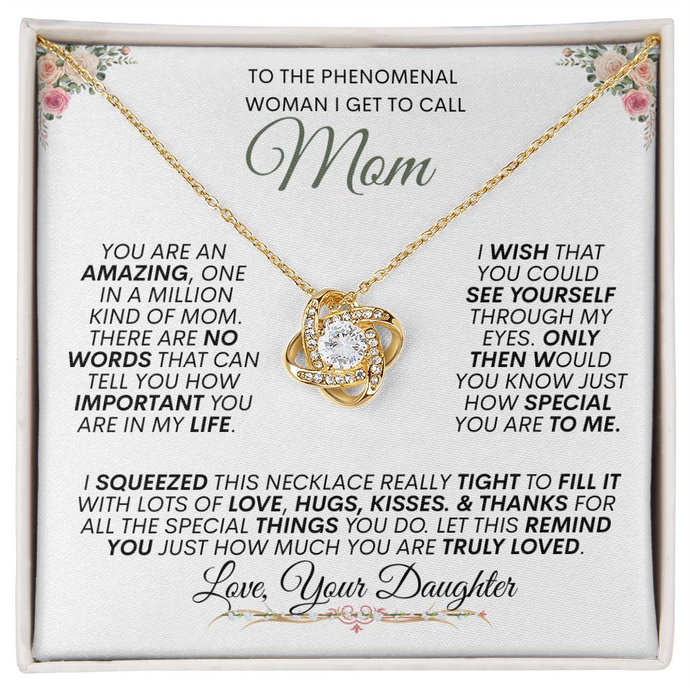 Mom -- Love Knot Necklace