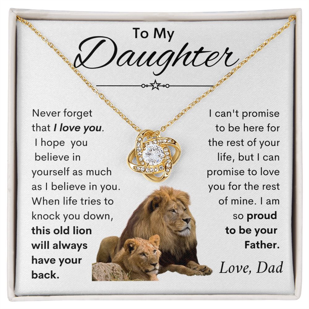Daughter from Lion Dad - Love Knot Necklace