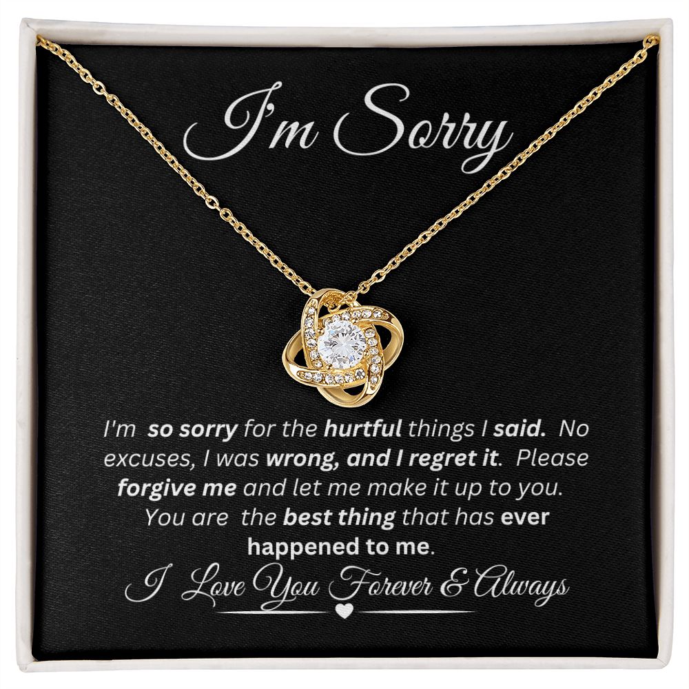 So Sorry / Love Knot Necklace