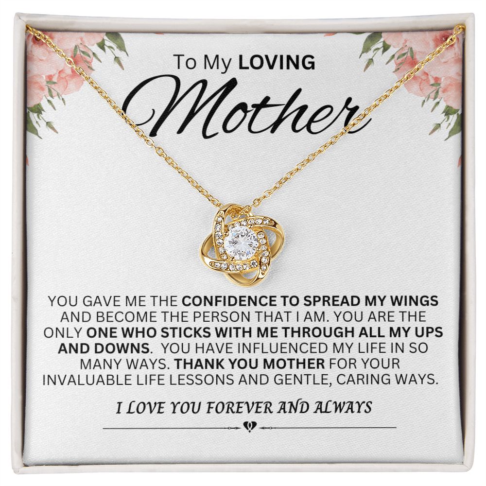 Mother Sticks Through Thick & Thin -- Love Knot Necklace