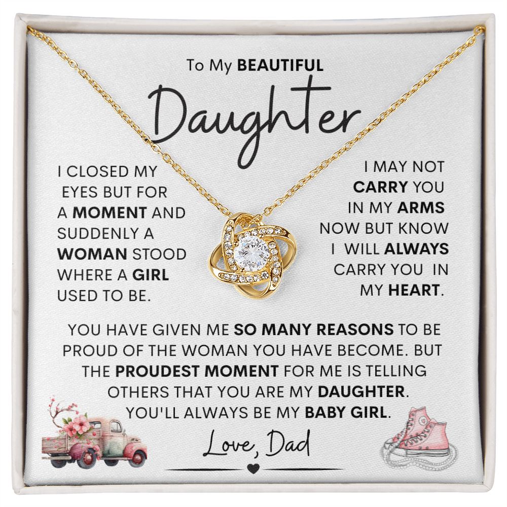 Daughter from Dad l  Love Knot Necklace