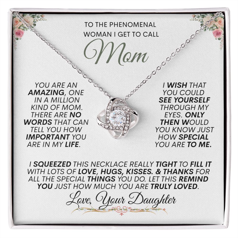 Mom -- Love Knot Necklace