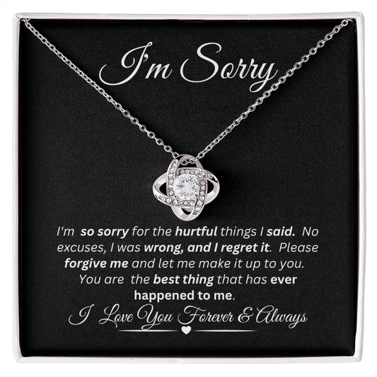 So Sorry / Love Knot Necklace