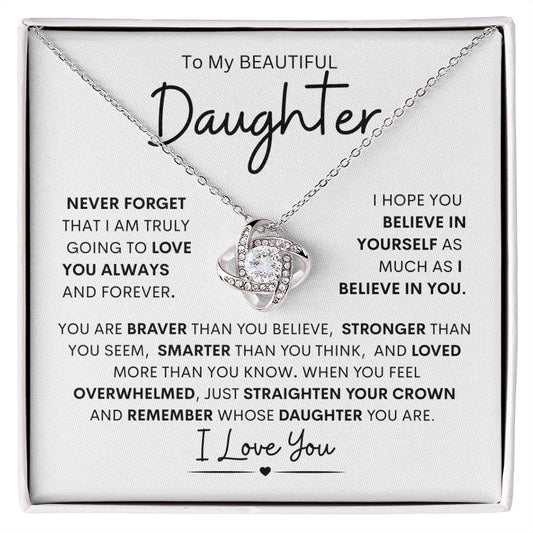 Daughter -- Love Knot Necklace