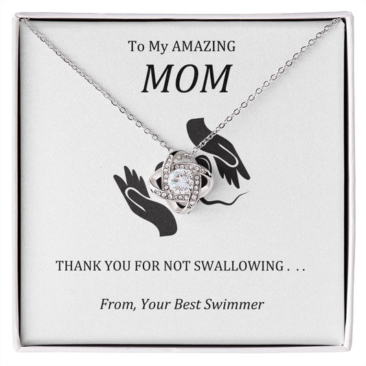 Mom-Sperm Love Knot Necklace