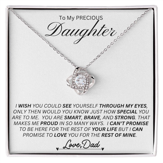 Daughter Love Knot Necklace