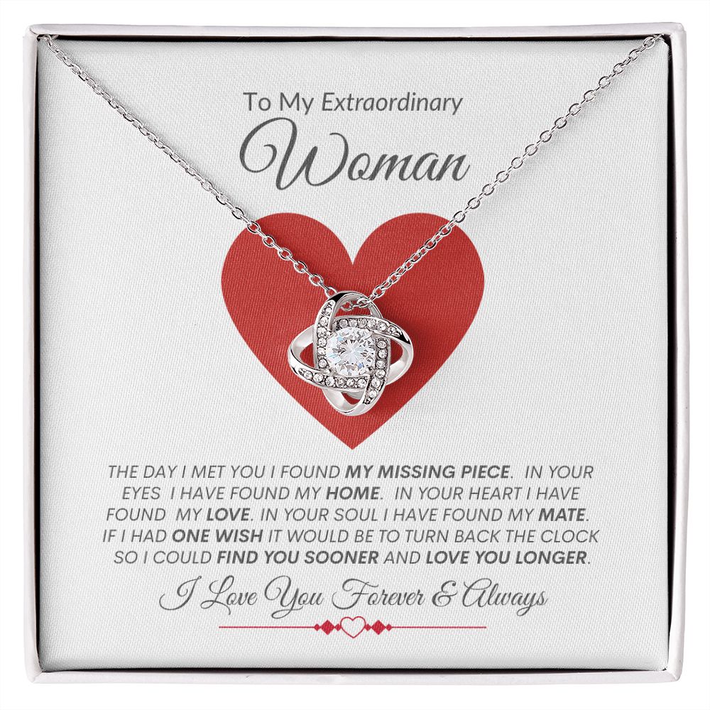 Love Knot with Heart Necklace