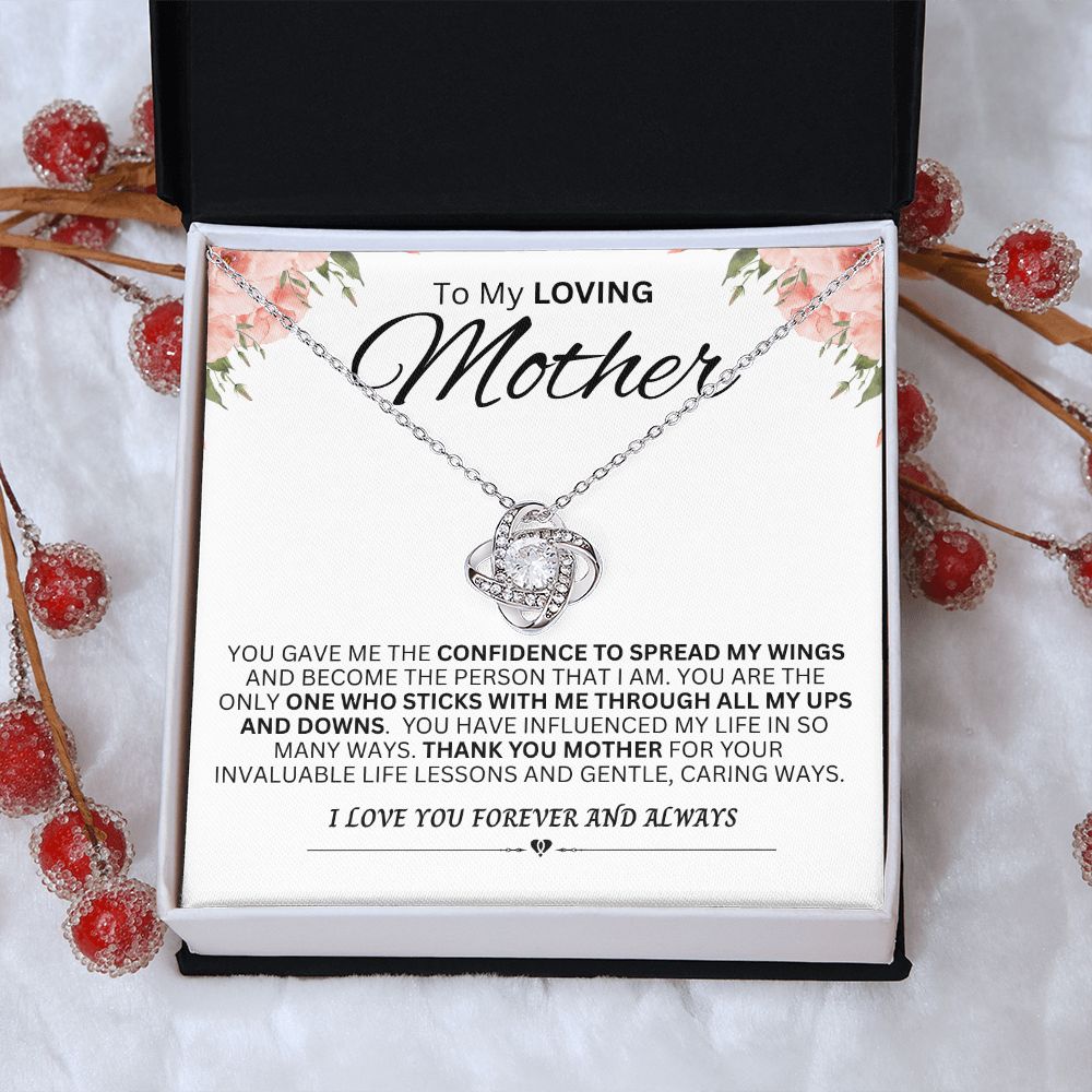 Mother Sticks Through Thick & Thin -- Love Knot Necklace