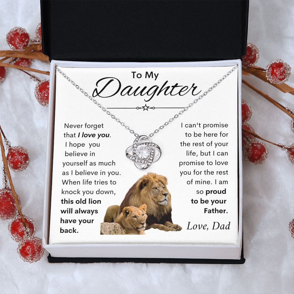 Daughter from Lion Dad - Love Knot Necklace