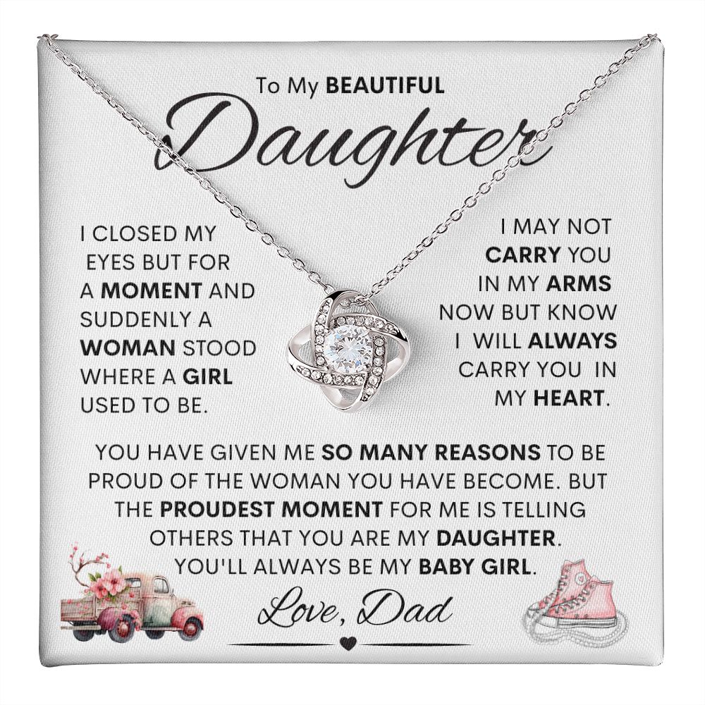 Daughter from Dad (sneakers) / Love Knot Necklace