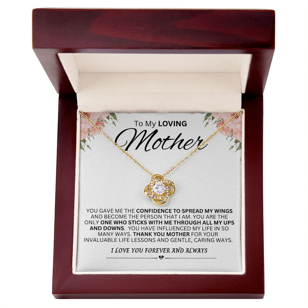 Mother Sticks Through Thick & Thin -- Love Knot Necklace
