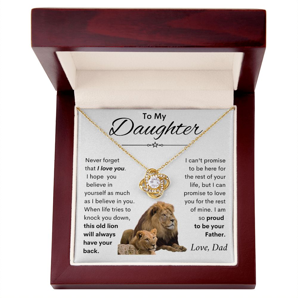 Daughter from Lion Dad - Love Knot Necklace