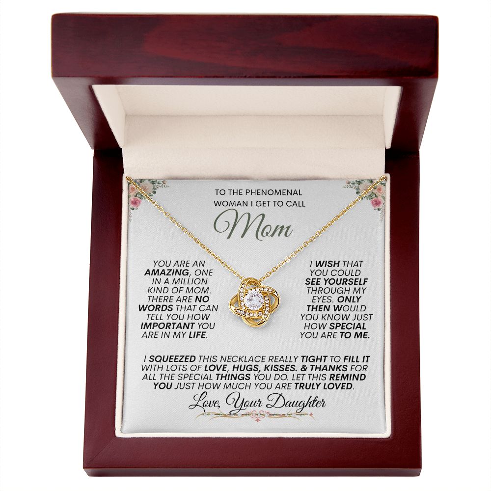 Mom -- Love Knot Necklace