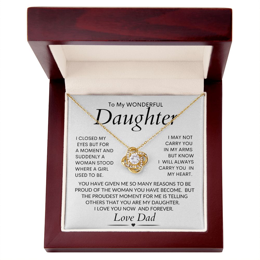 Daughter From Dad Love Knot Necklace
