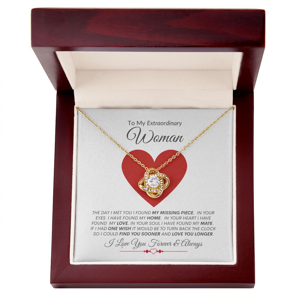 Love Knot with Heart Necklace