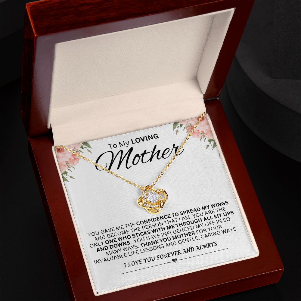 Mother Sticks Through Thick & Thin -- Love Knot Necklace