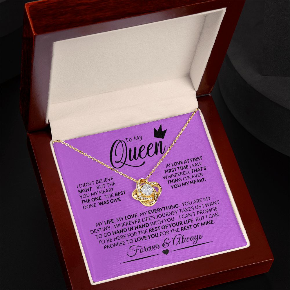 Queen, First Time I Saw You My Heart Whispered / Love Knot Necklace