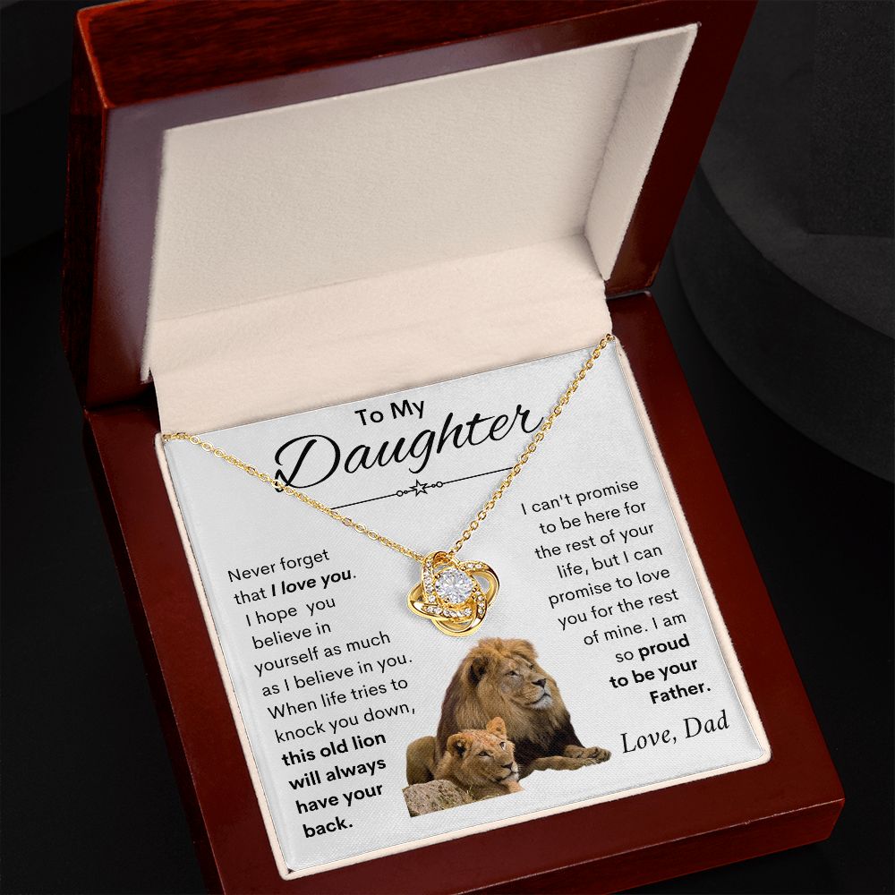 Daughter from Lion Dad - Love Knot Necklace